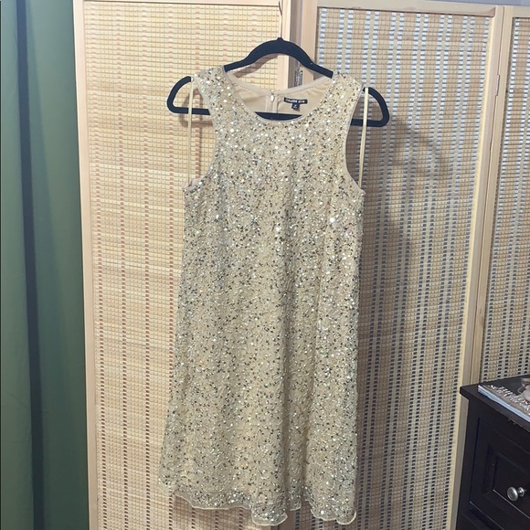 Gianni Bini Gold Sparkle Dress - Picture 1 of 4